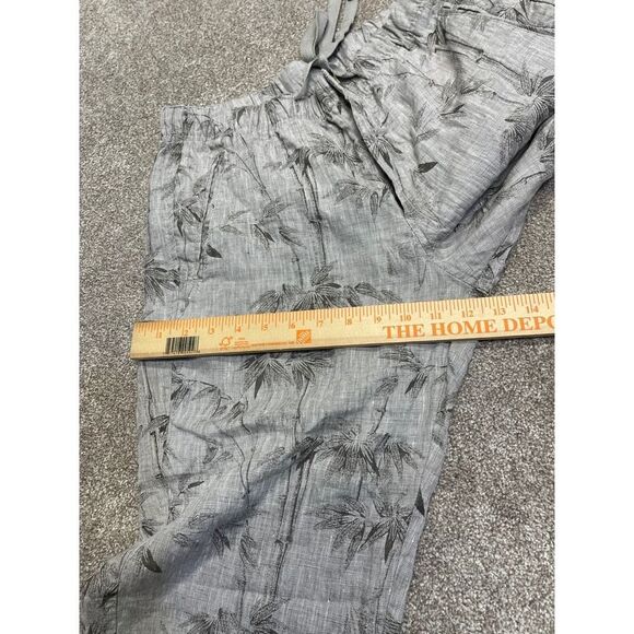 TASSO ELBA ISLAND Womens DRAWSTRING PANTS sz medium gray tropical trouser - Picture 6 of 12